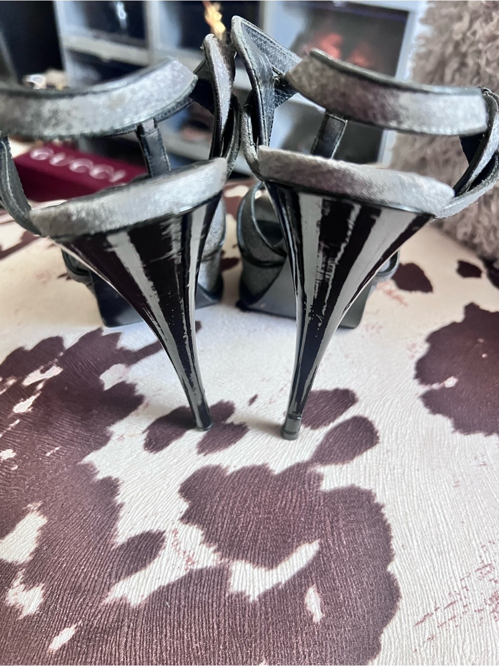 💯 Auth Saint Laurent Tribute Platform Sandals - Picture 5 of 7